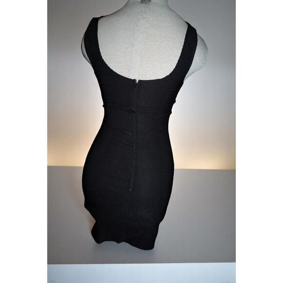 Y2K Coquette Black Bodycon Mini Dress with Pink Satin Ribbon Trim – Windsor Smal - Picture 8 of 12